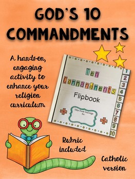 Preview of Ten Commandments Flipbook {Catholic Version}