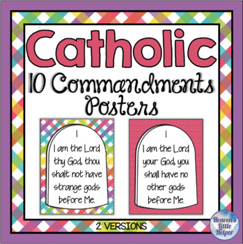 Preview of Ten Commandments Posters Catholic