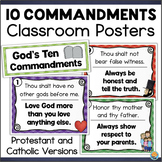The 10 Commandments Posters Catholic & Protestant Versions
