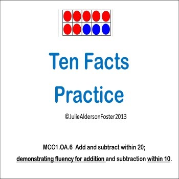 Preview of Ten Facts Practice Flipchart