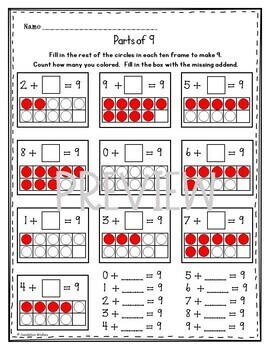 Ten Frame Activities - Task Cards, Matching Cards, Worksheets & More!