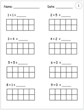 Ten Frame Addition 0-10 by Learning with Becca | TPT