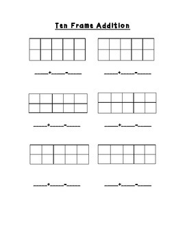 Ten Frame Addition by Stepheanie Andrade | Teachers Pay Teachers