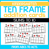 Ten Frame Addition Cards - Sums to 10
