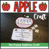 Apple Craft Ten Frame Counting