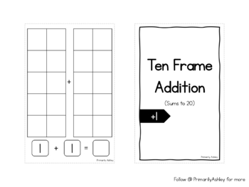 Ten Frame Addition (Sums to 20) with Mini Erasers by Primarily Ashley