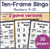 Ten Frame Bingo Game to 20 with Double Ten Frame Boards fo