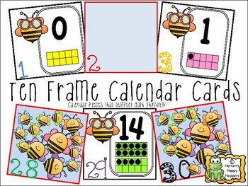 Preview of Calendar Date Cards - Ten Frames
