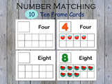 Ten Frame Cards for Toddlers, Numbers 1-10, Count and Numb