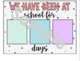 Ten Frame Chart Days in School visual with student workshe