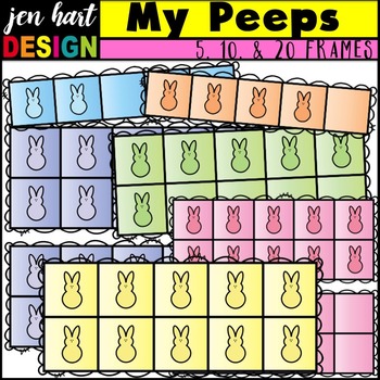Ten Frames Clipart {My Peeps} by Jen Hart Design | TPT