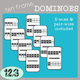 Ten Frame Dominoes Clip Art
