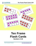 Ten Frame Flash Cards 0-20 (two different layouts)