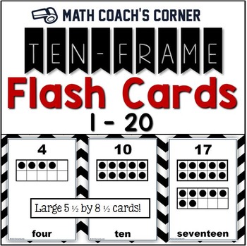 Preview of Ten-Frame Flash Cards, 1-20