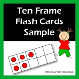 Ten Frame Flash Cards Sample