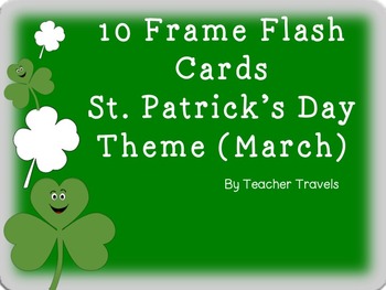 Preview of Ten Frame Flash Cards St. Patrick's Day Theme