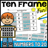 Ten Frame Worksheets and Flash Cards | Numbers 1-20 | Kindergarten & First Grade