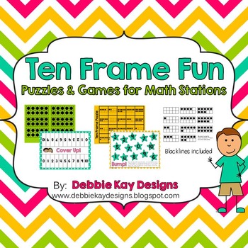 Ten Frame Fun: Puzzles & Games for Math Stations by Debbie Kay Designs