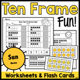 Summer Math Ten Frame Practice to 20 Worksheets, Summer Co