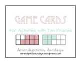 Ten Frame Game Cards
