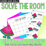 Ten Frame Kindergarten Math Task Cards | Solve the Room Ma