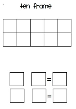 Ten Frame Mat Template by Team Teach CT | Teachers Pay Teachers