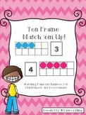 Ten Frame Match 'Em Up Game Numbers 1-20 and Assessments