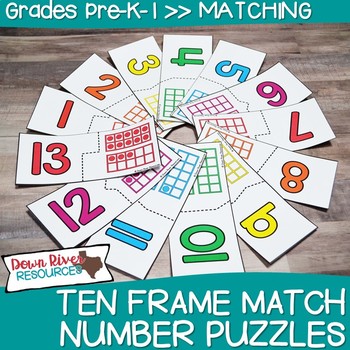 Ten Frame Matching Puzzles | Ten Frame Matching Game | Ten Frame Practice