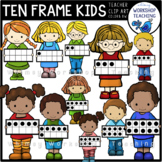 Ten Frame Math Kids Clip Art