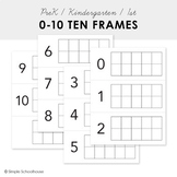 Ten Frame Mats 0-10 | Preschool - PreK - Kindergarten Printables