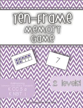 Preview of Ten Frame Memory Game