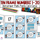 Numbers 1-20 Math Game with Ten Frames Number Matching Mem