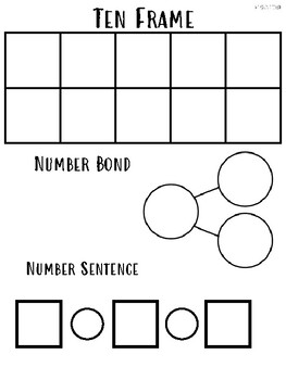Preview of Ten Frame, Number Bond, Number Sentence Frame