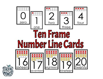 Preview of Ten Frame Number Card Posters to 20