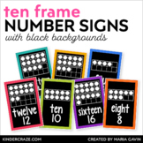 Ten Frame Number Cards 0-20 {Black Series}