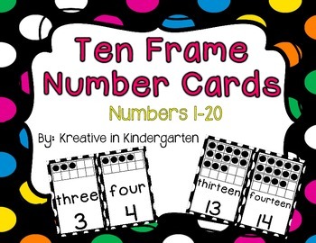 Ten Frame Number Cards 1-20 by Robyn's Resource Room | TPT