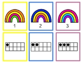Ten Frame Number Pattern Memory - Back to School themed