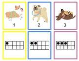 Ten Frame Number Pattern Memory - DOG themed