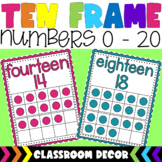 Ten Frame Numbers - Classroom Posters