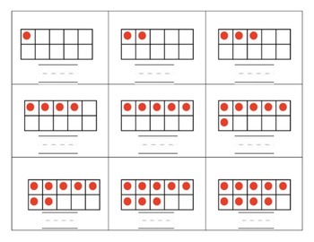 Ten Frame (One to One) Practice by Mrs Hooe | TPT