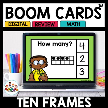 Preview of Ten Frame Practice Digital Activities Boom Cards