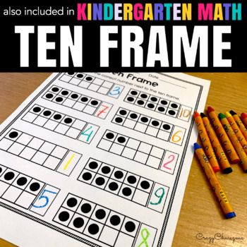 Preview of Ten Frame Practice Worksheets Numbers 1-10