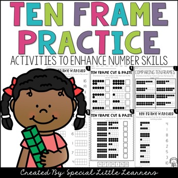 Preview of Ten Frame Practice: Worksheets and Games 