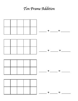 Ten Frame Recording Sheet by Janann Tarrant | TPT