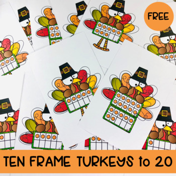 Preview of Ten Frame Turkeys to 20
