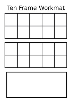 Ten Frame Work Mat By Brad Mumford Teachers Pay Teachers