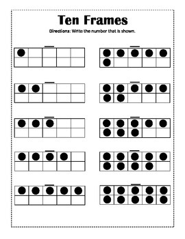 Ten Frames 1-10 by Miss Barker's Teaching Resources | TPT