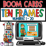 Ten Frames 1-20 Digital Boom Cards| Halloween Activity