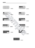 Ten Frames 1-20 Worksheet/Assessment