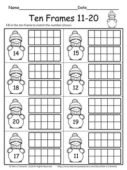 FREE DOWNLOAD : Ten Frames FREEBIE by Sherry Clements | TpT